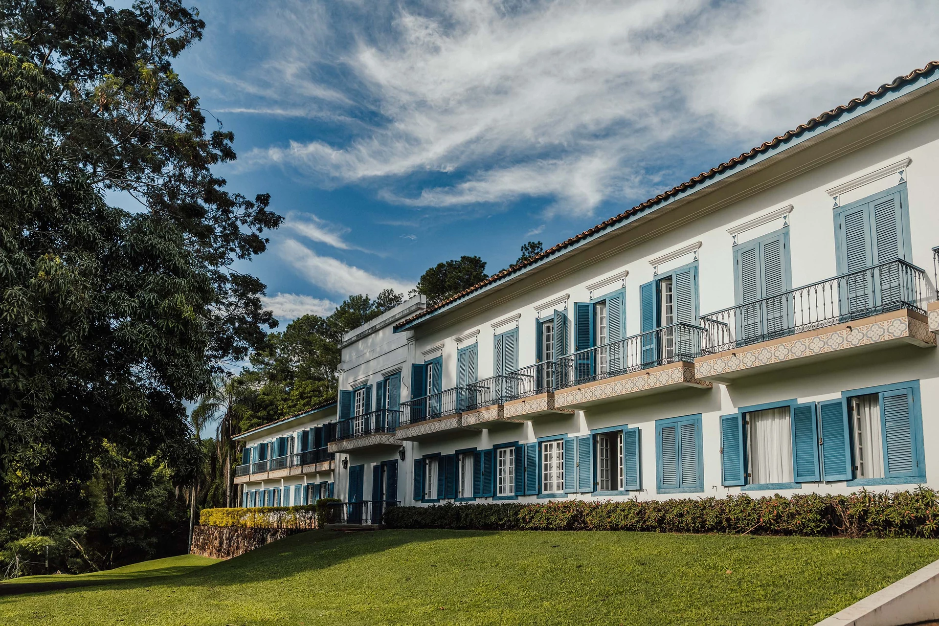 Arquitetura e paisagem do Hotel Fazenda Dona Carolina